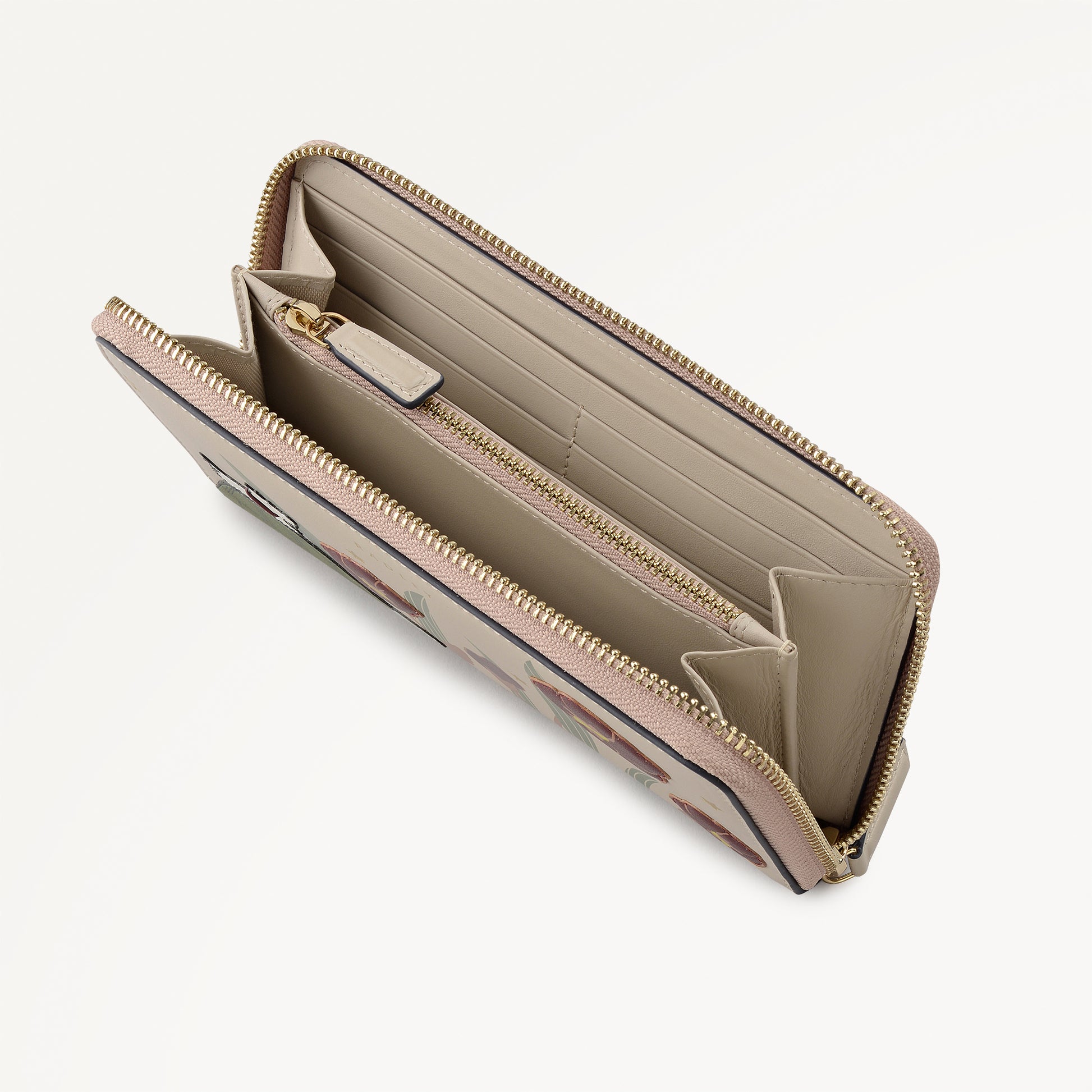 Midnight Wanderer Large Zip Around Wallet Porcini - 112992