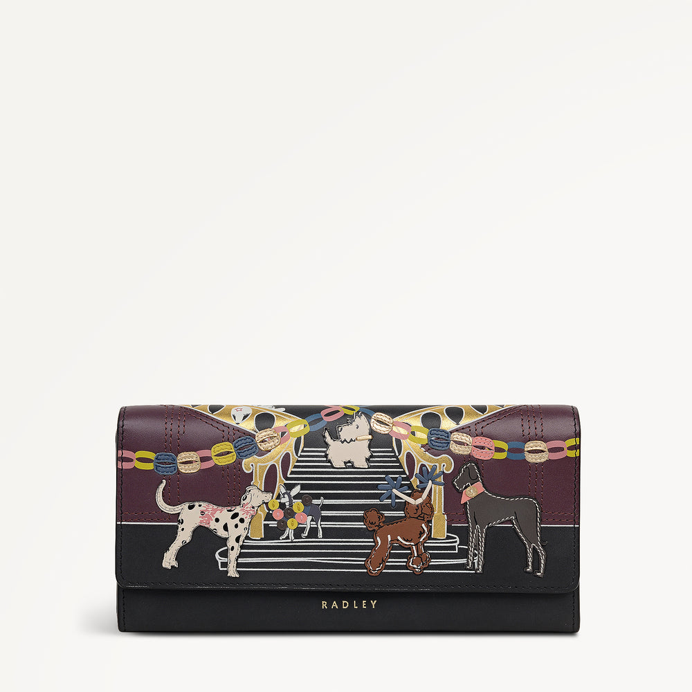 Party Pals Large Flapover Wallet Black - 112998