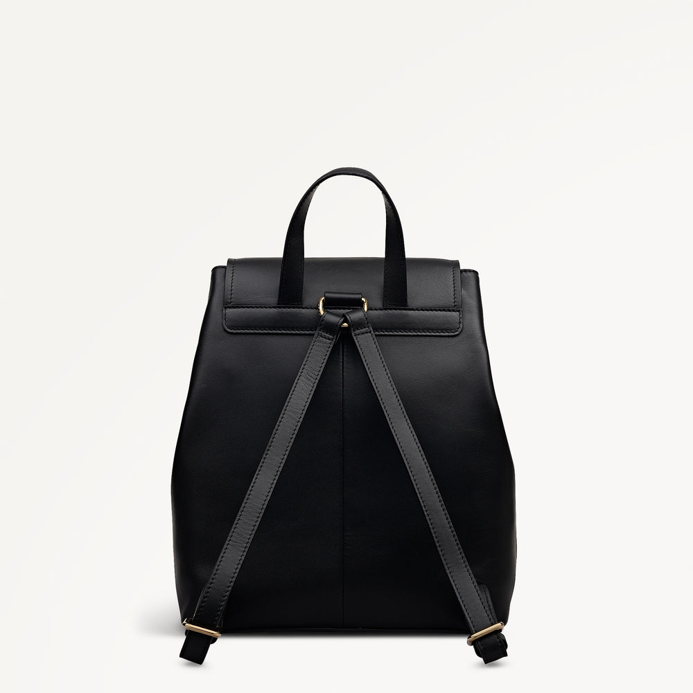 Noble Alley Small Flapover Backpack Black - 113007