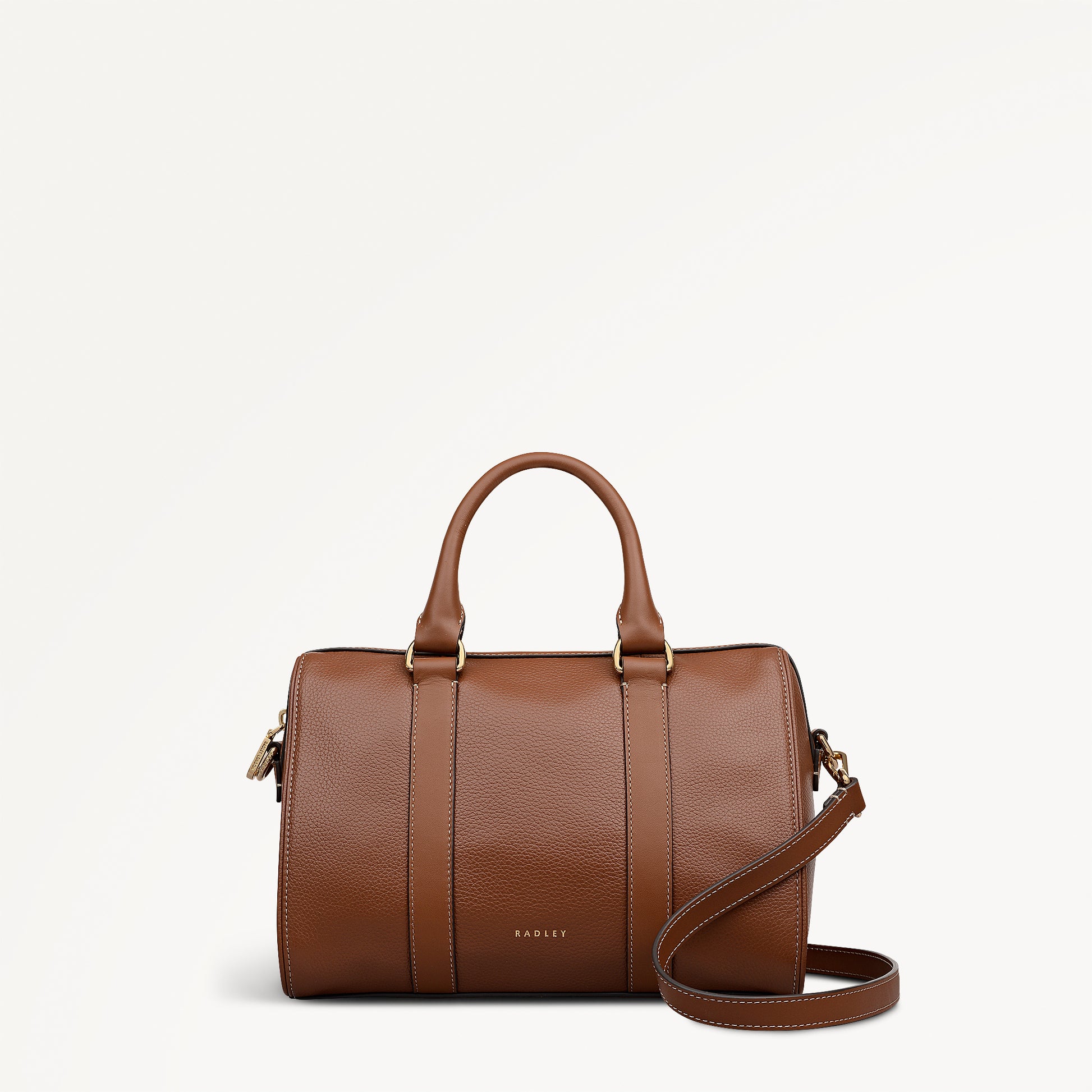 Noble Alley Medium Ziptop Satchel Cognac - 113009