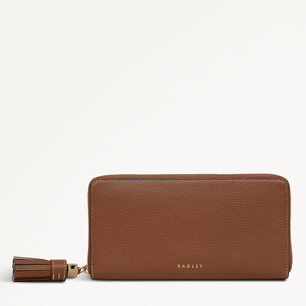 Noble Alley Large Zip Around Wallet Cognac - 113017