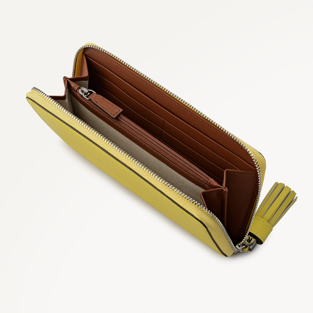 Noble Alley Large Zip Around Wallet Limoncello - 113018