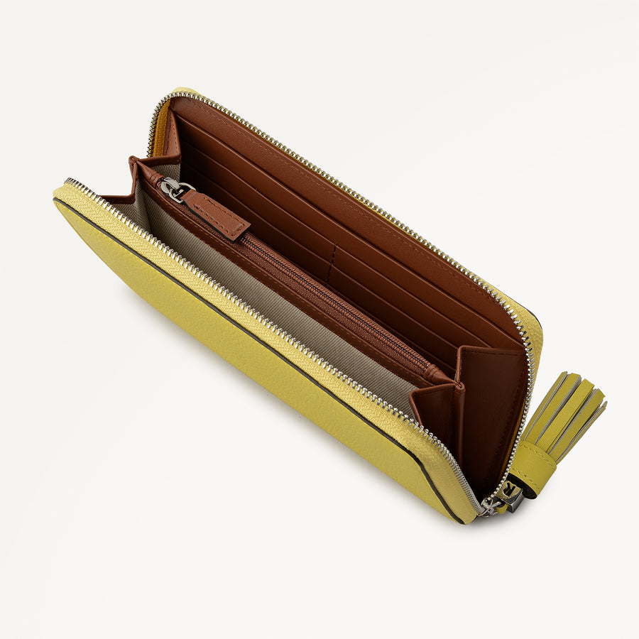 Noble Alley Large Zip Around Wallet Limoncello - 113018
