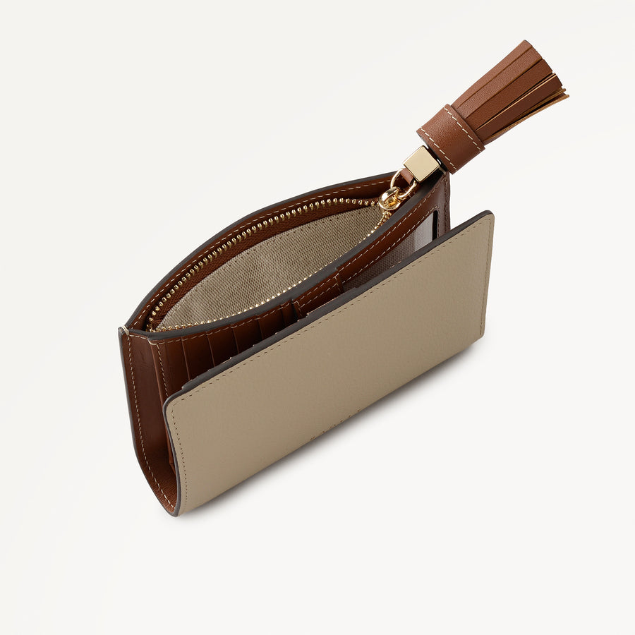 Noble Alley - Colourblock Medium Bifold Purse Porcini - 113021