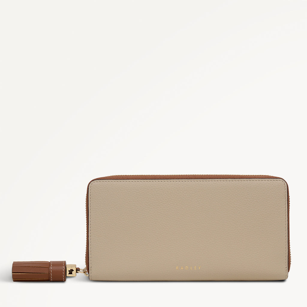 Noble Alley - Colourblock Large Zip Around Wallet Porcini - 113022