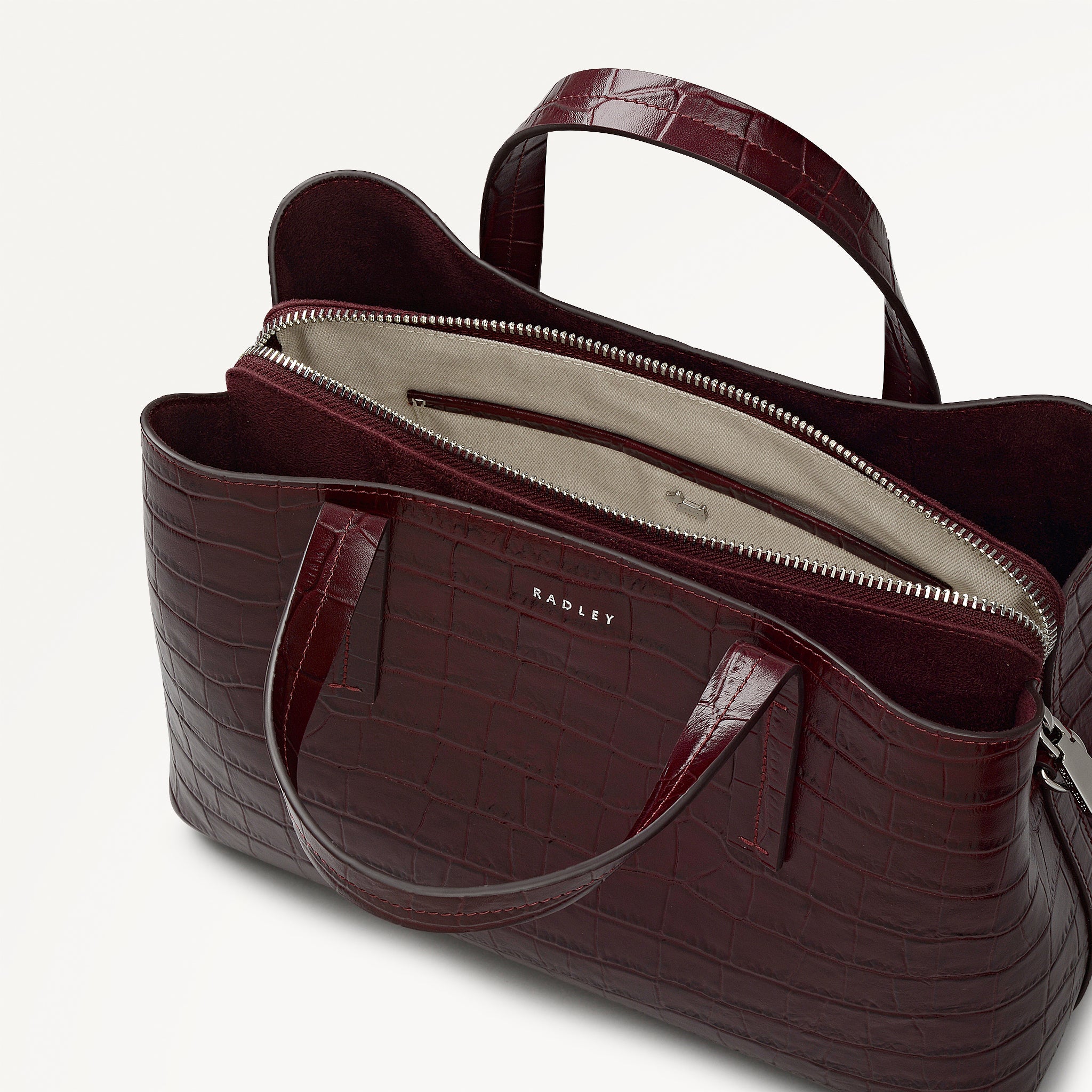 Dark Cherry Medium Ziptop Grab Bag | Dukes Place SS26 | Radley London