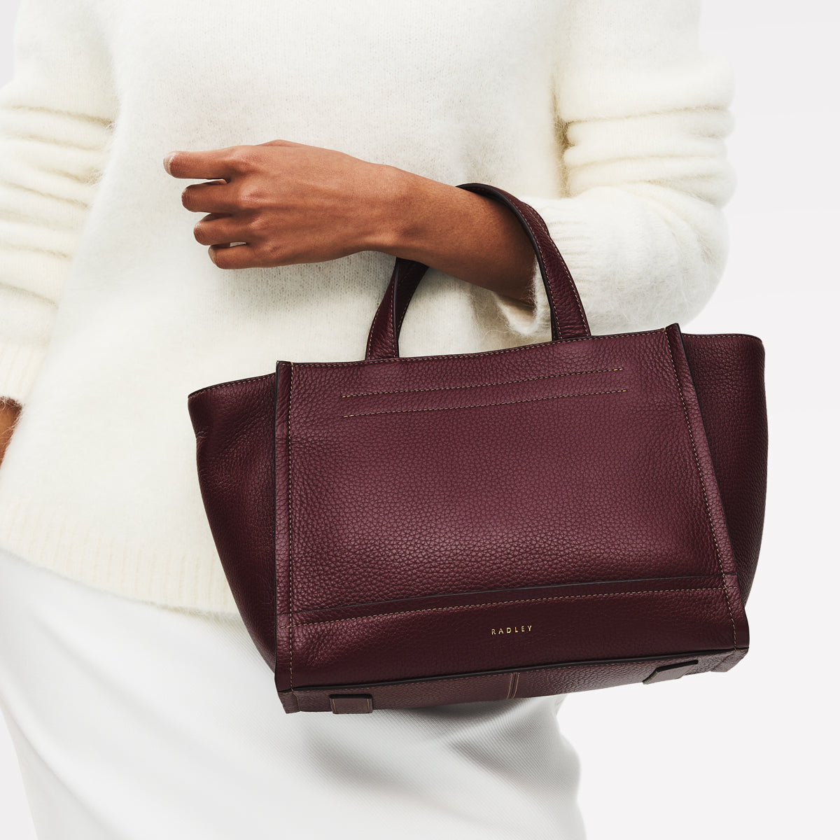 Oak Street Medium Ziptop Satchel Dark Cherry - 113029