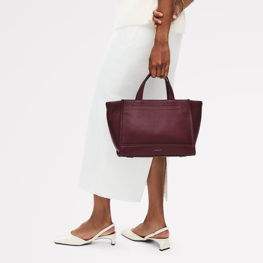 Oak Street Medium Ziptop Satchel Dark Cherry - 113029