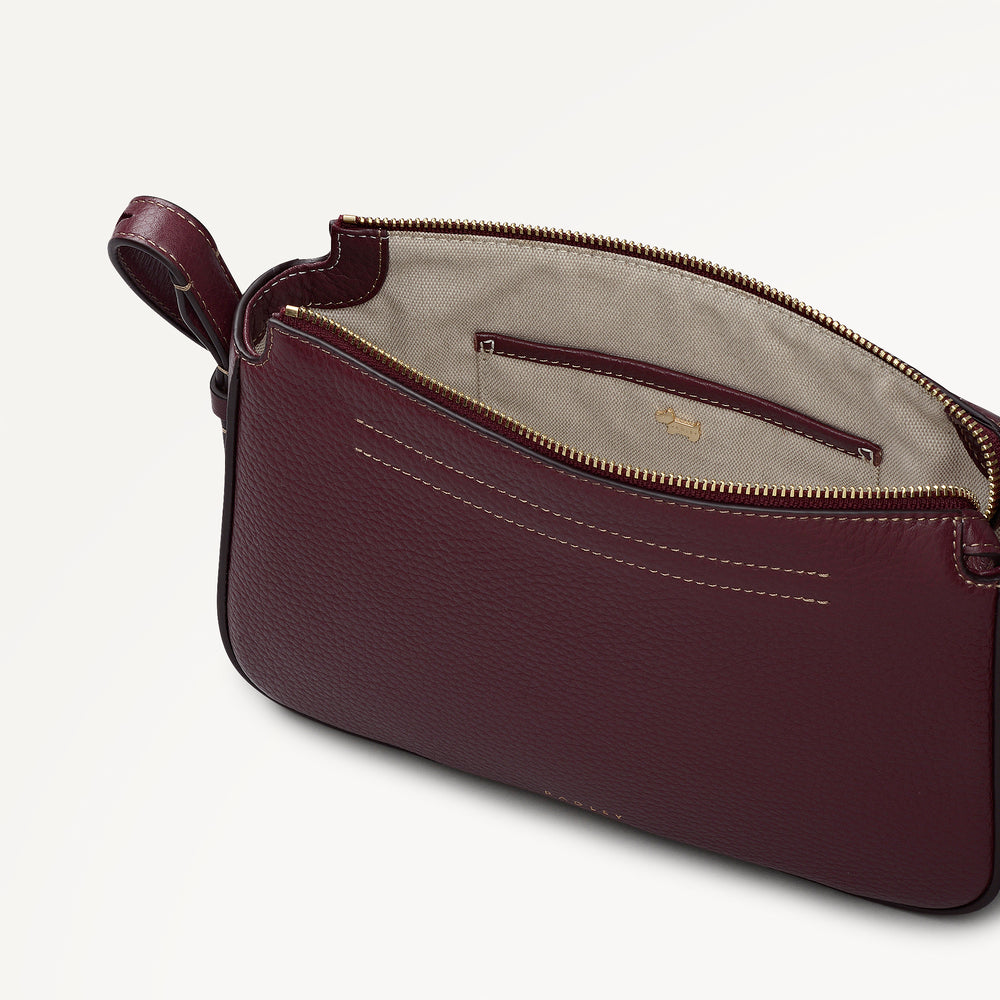 Oak Street Small Ziptop Cross Body Dark Cherry - 113031