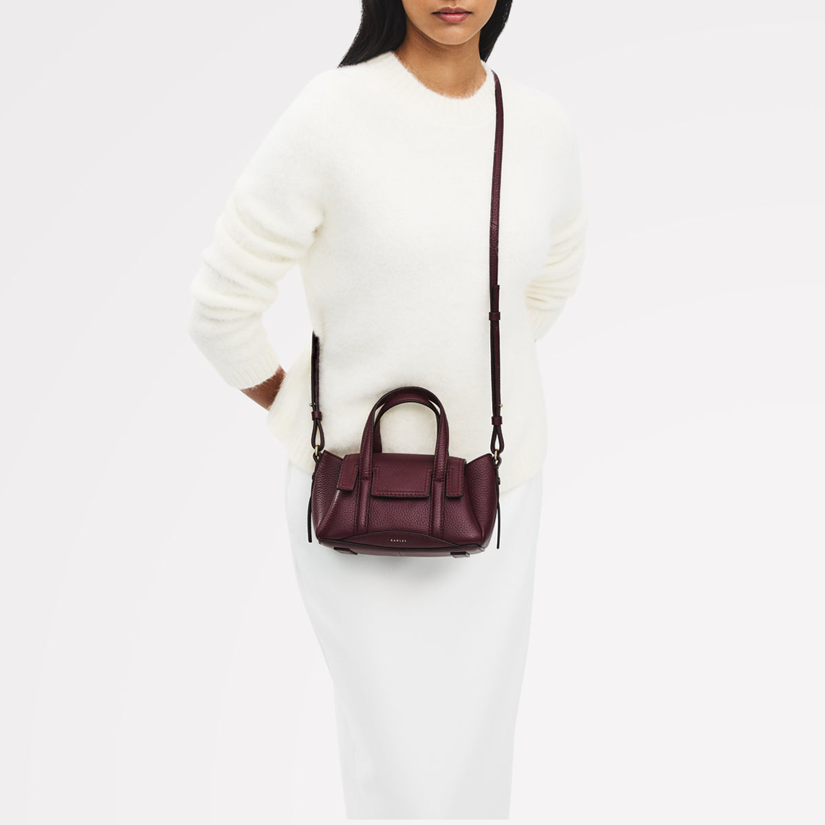 The Chancery Small Flapover Satchel Dark Cherry - 113035