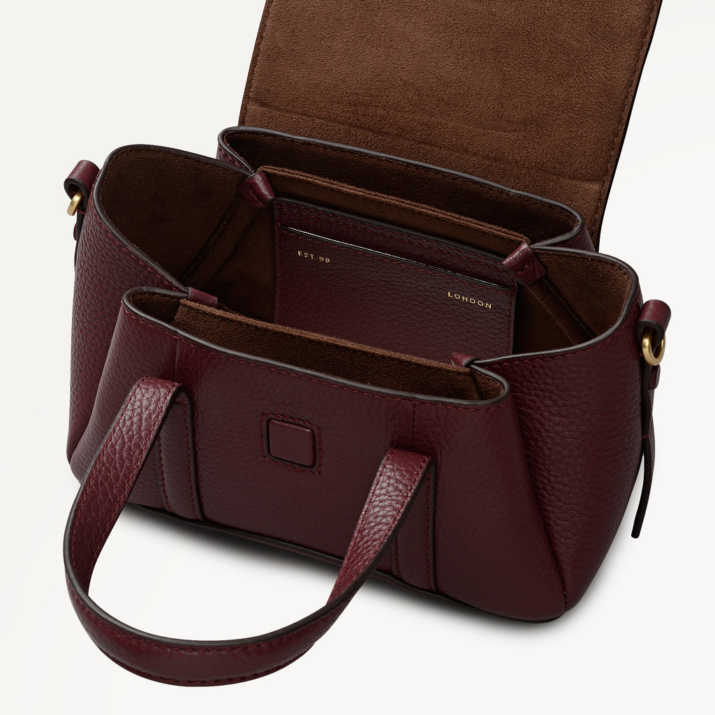 The Chancery Small Flapover Satchel Dark Cherry - 113035