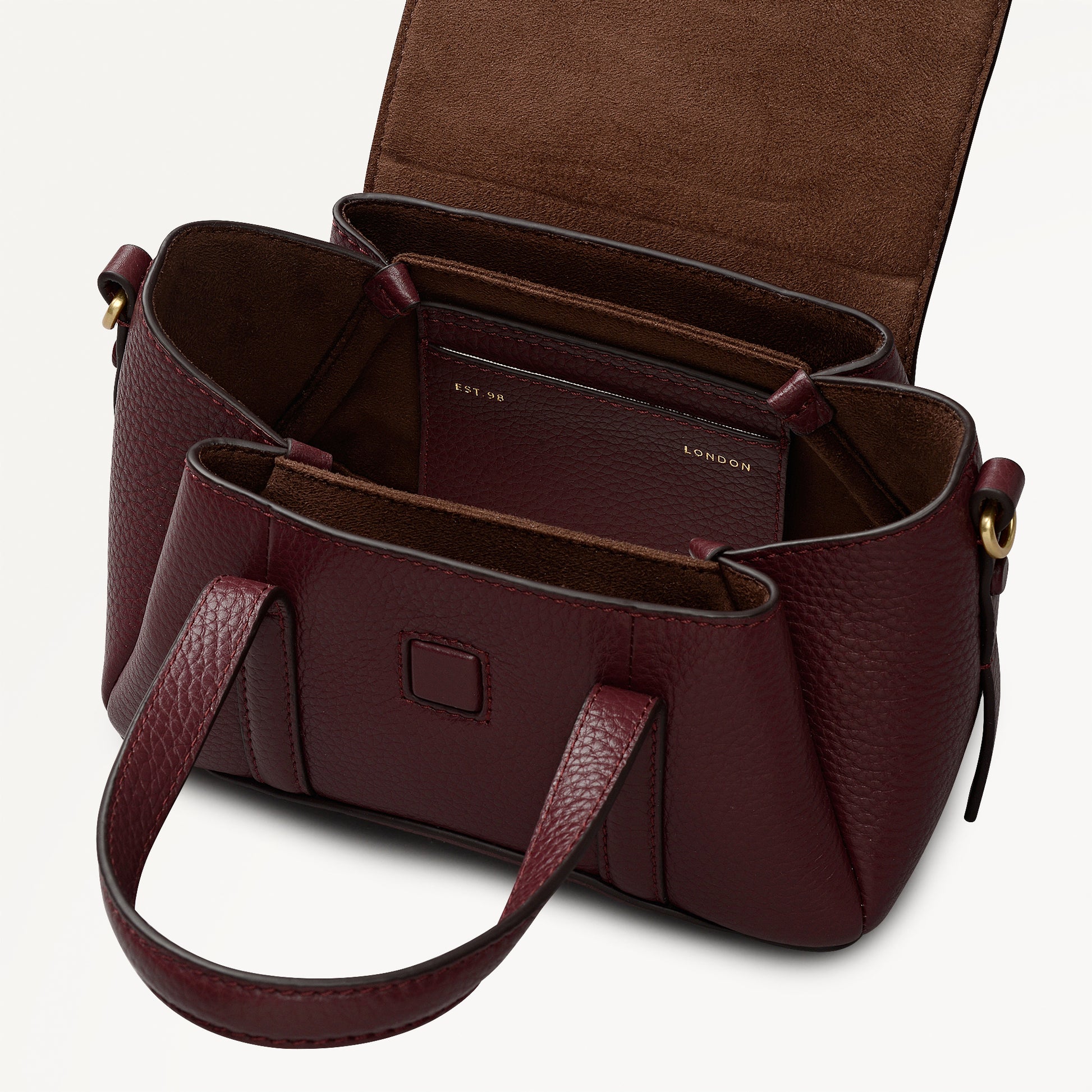 The Chancery Small Flapover Satchel Dark Cherry - 113035