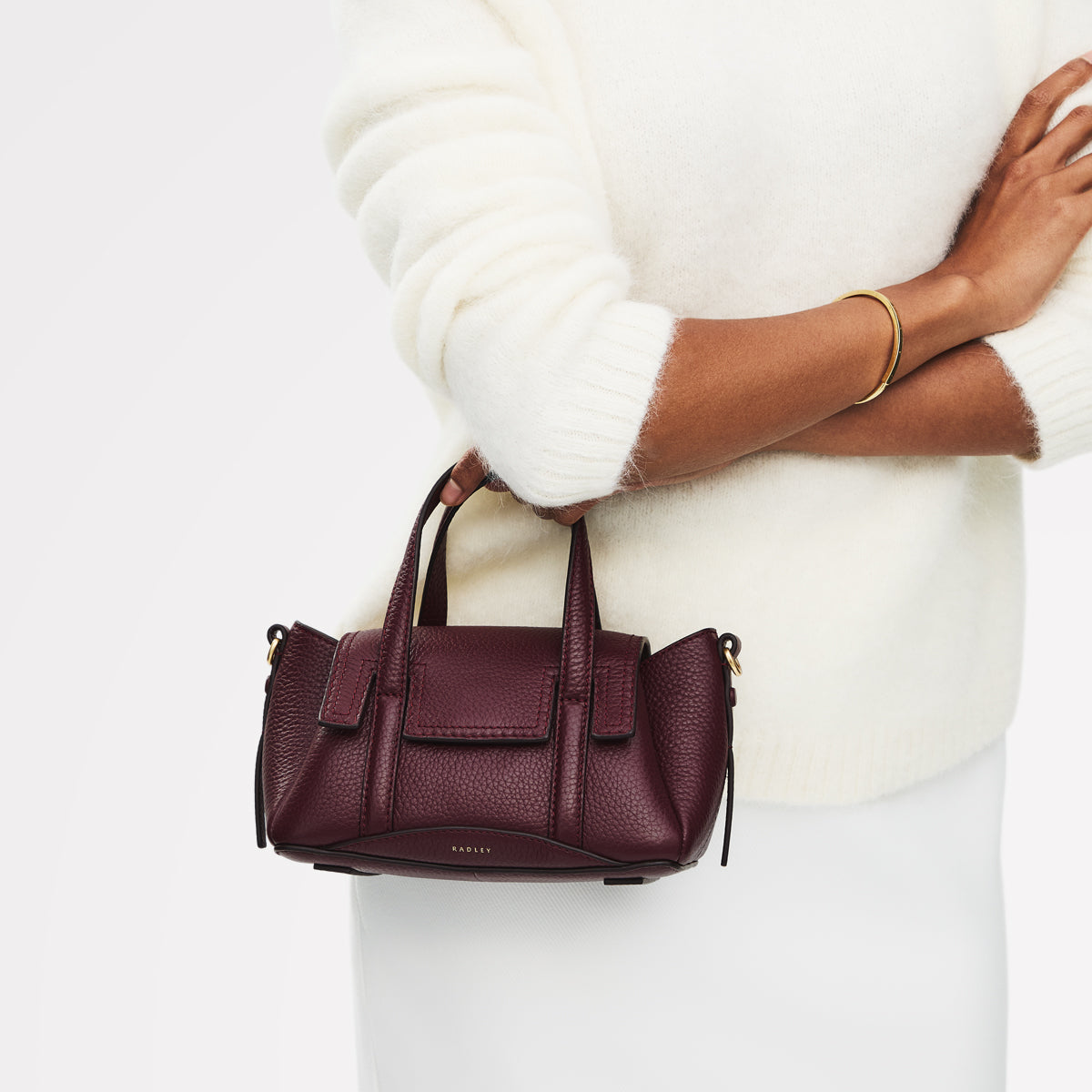 The Chancery Small Flapover Satchel Dark Cherry - 113035