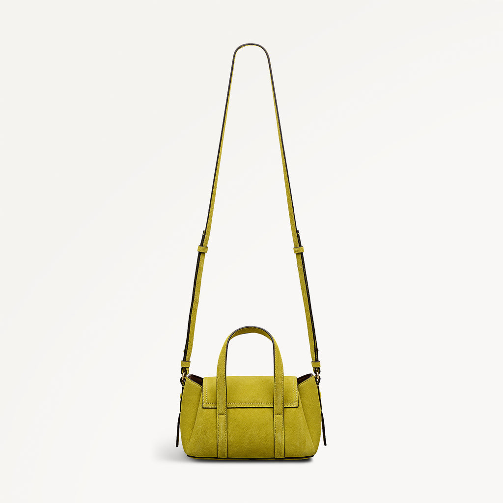 The Chancery - Suede Small Flapover Satchel Limoncello - 113036