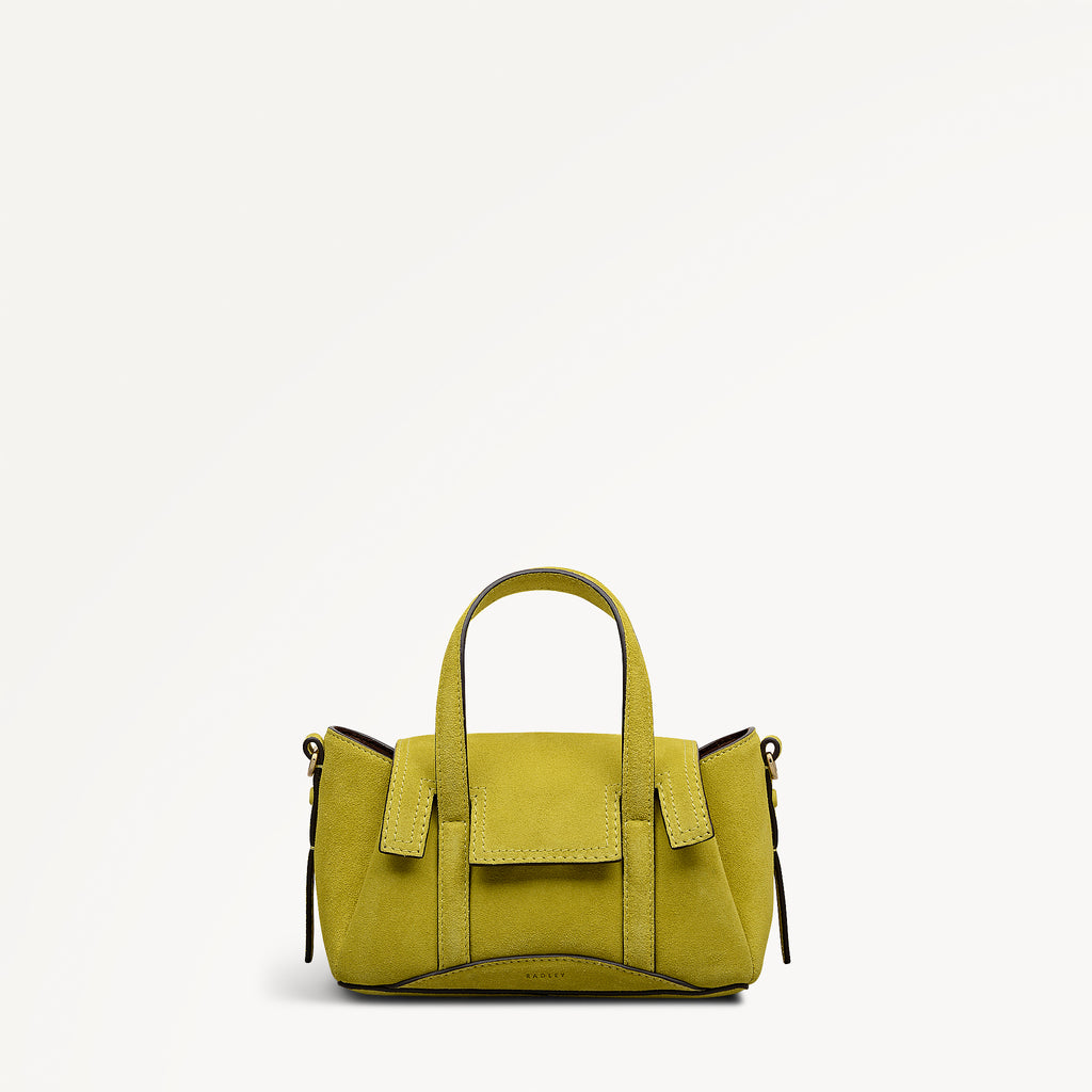 The Chancery - Suede Small Flapover Satchel Limoncello - 113036