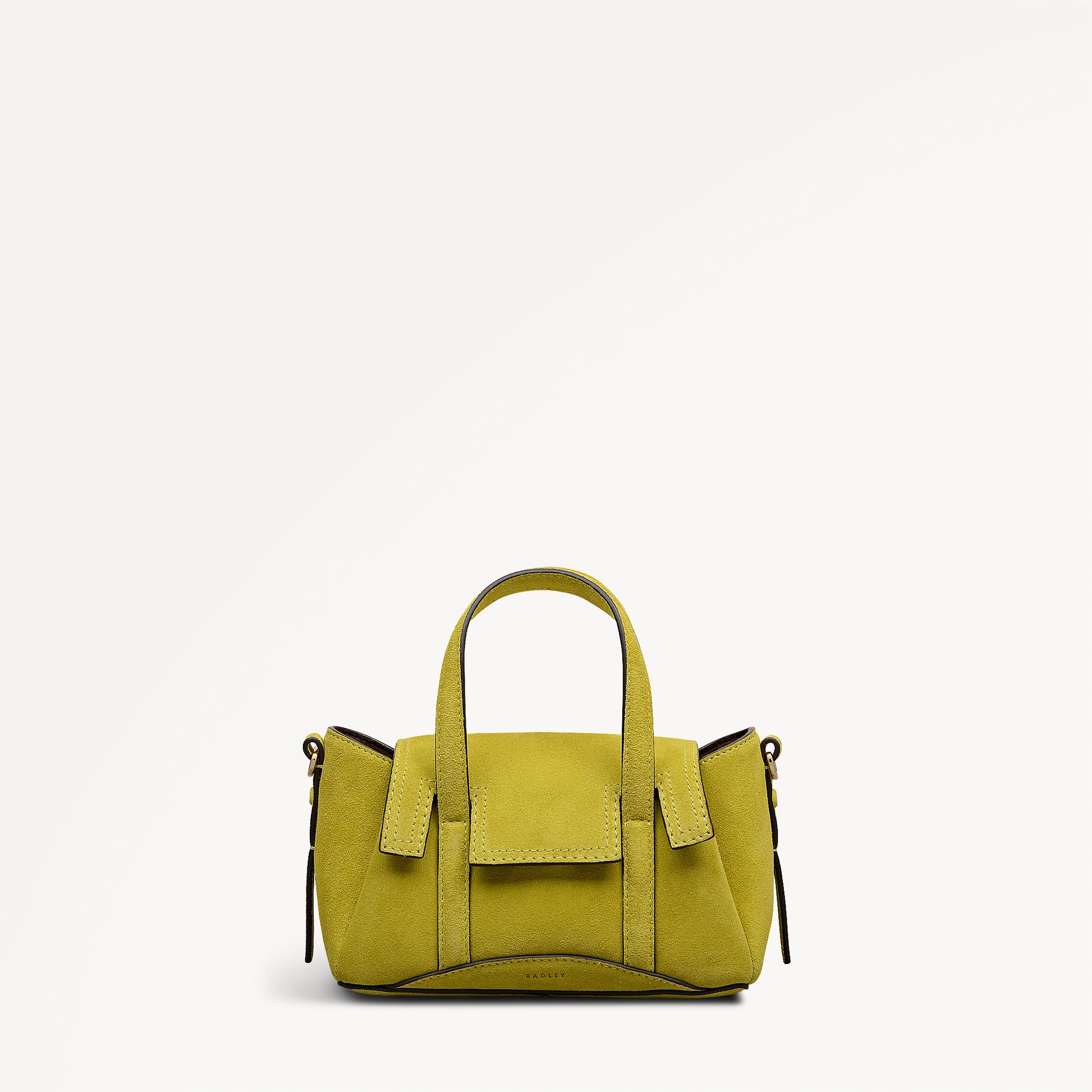 The Chancery - Suede Small Flapover Satchel Limoncello - 113036