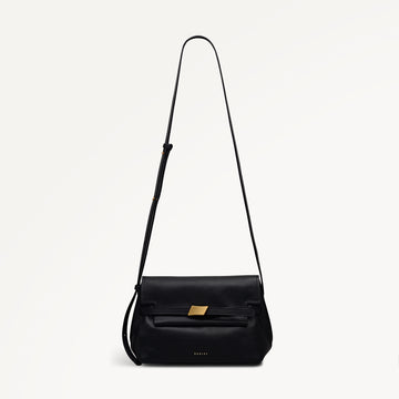 The Christina Small Flapover Cross Body Black - 113040