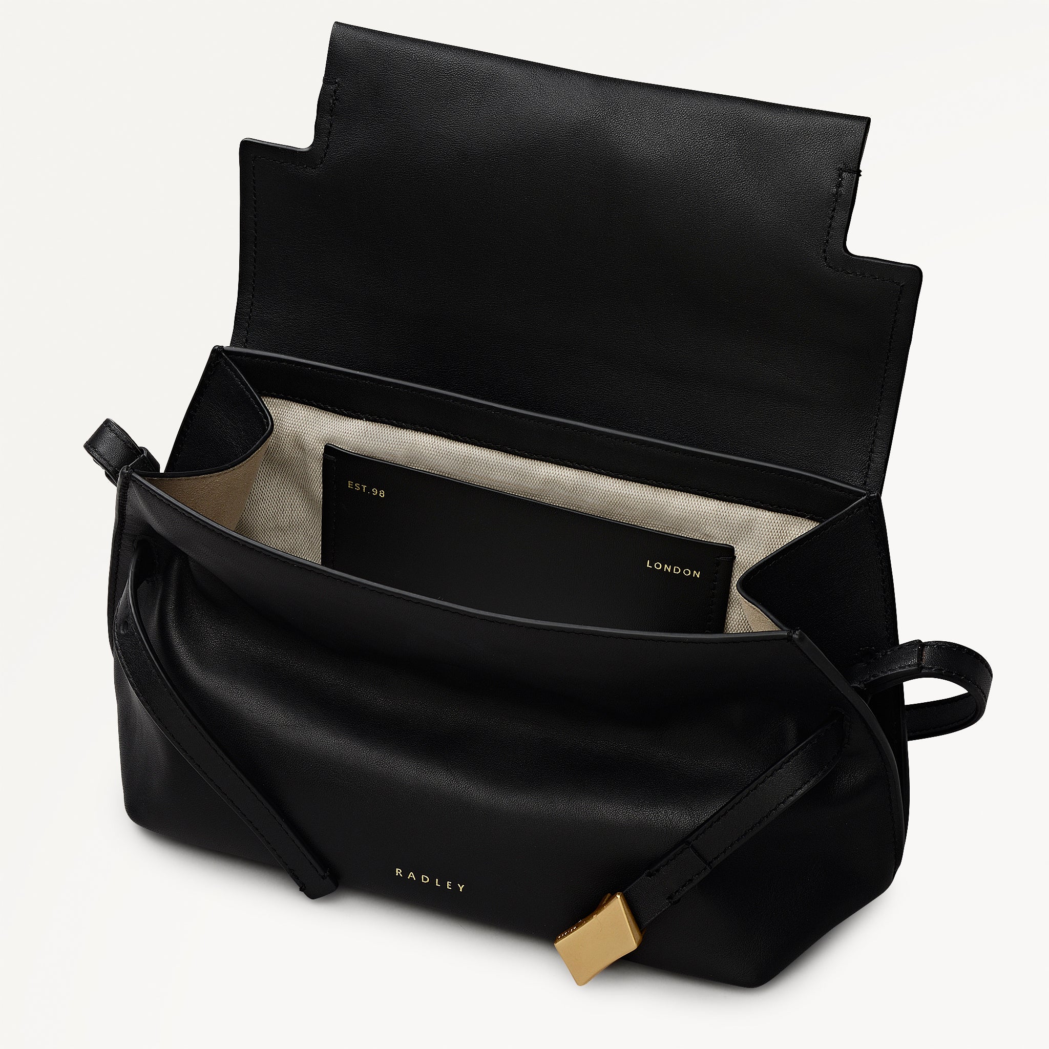 The Christina Small Flapover Cross Body Black - 113040