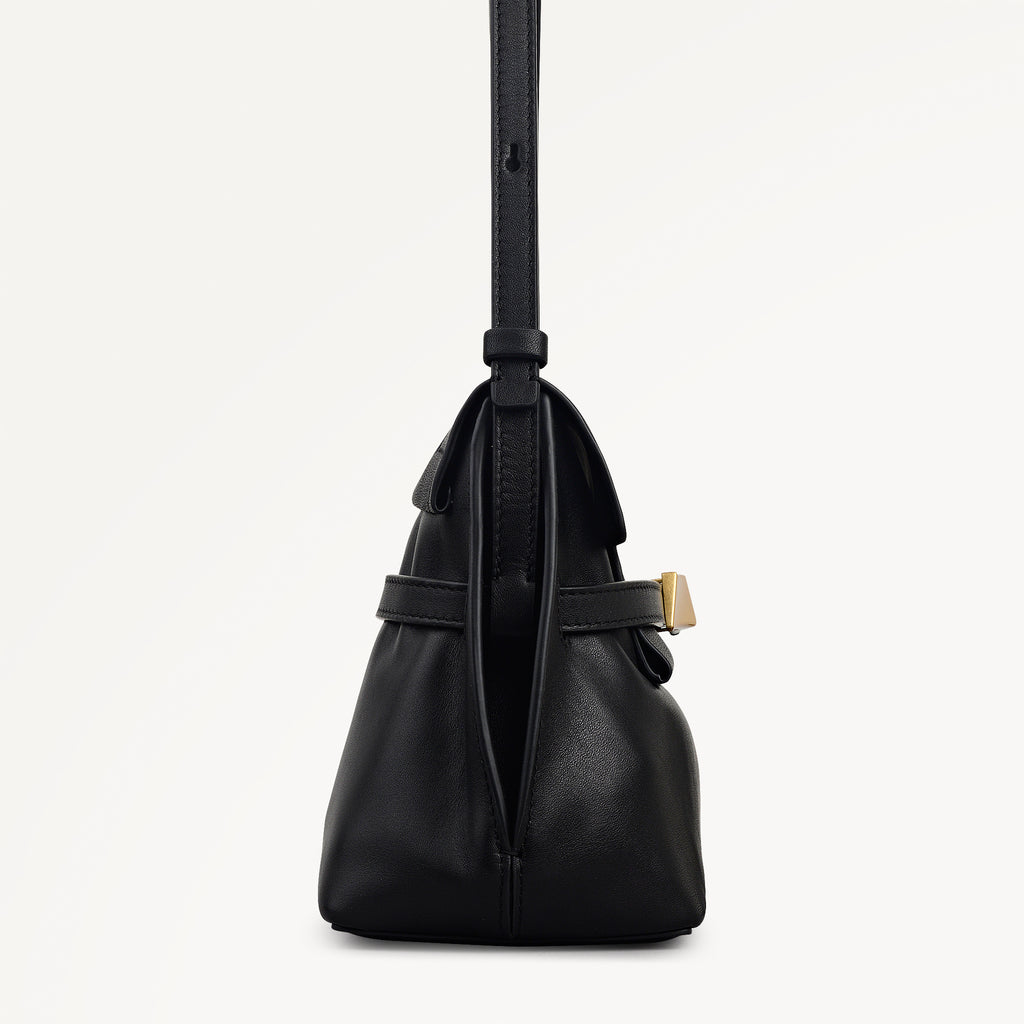 The Christina Small Flapover Cross Body Black - 113040