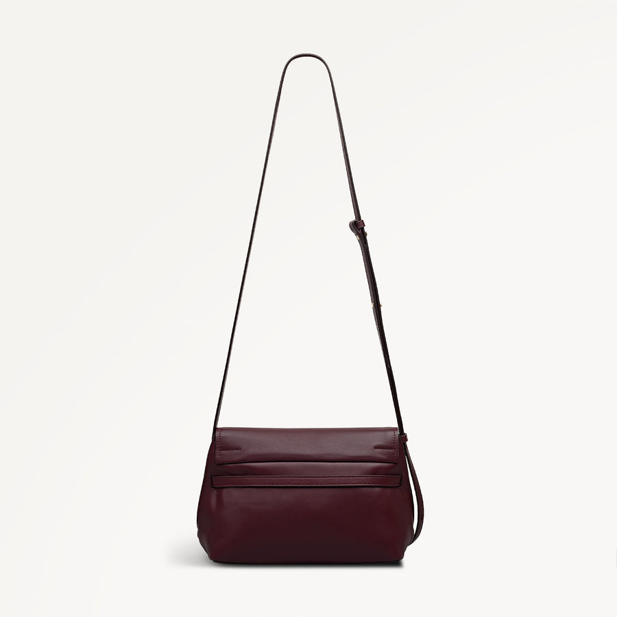 The Christina Small Flapover Cross Body Dark Cherry - 113041