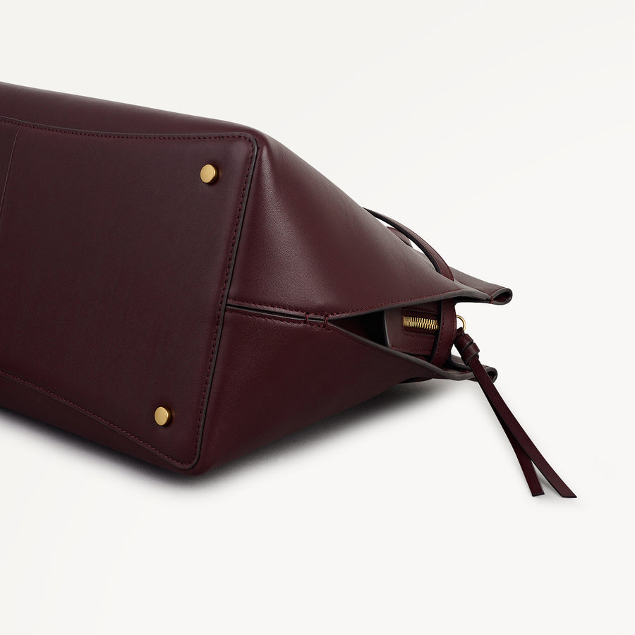 The Christina Large Ziptop Shoulder Dark Cherry - 113044