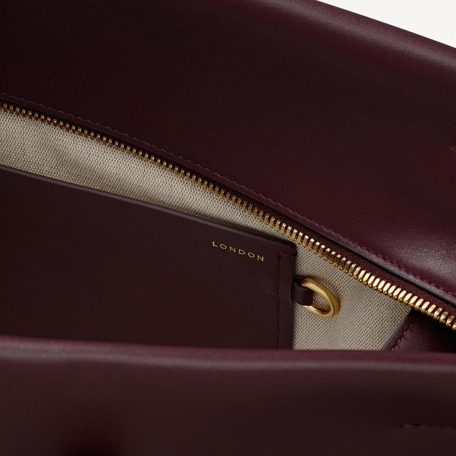 The Christina Large Ziptop Shoulder Dark Cherry - 113044