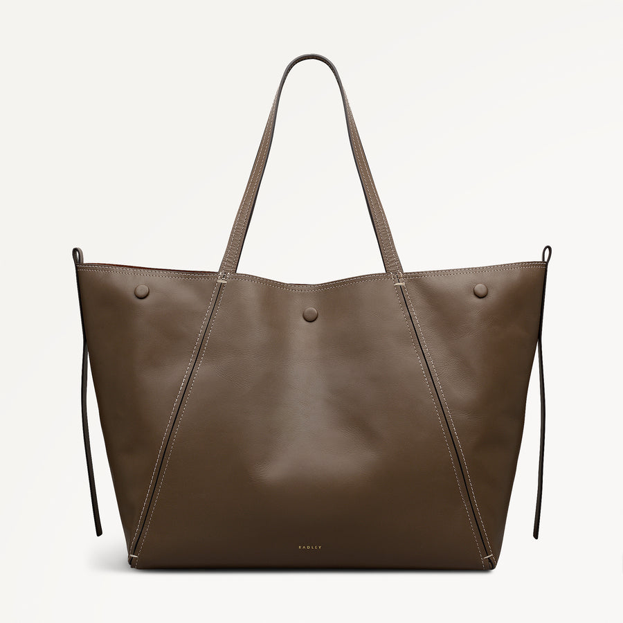 The Delphine Extra Large Open Top Tote Coffee - 113045