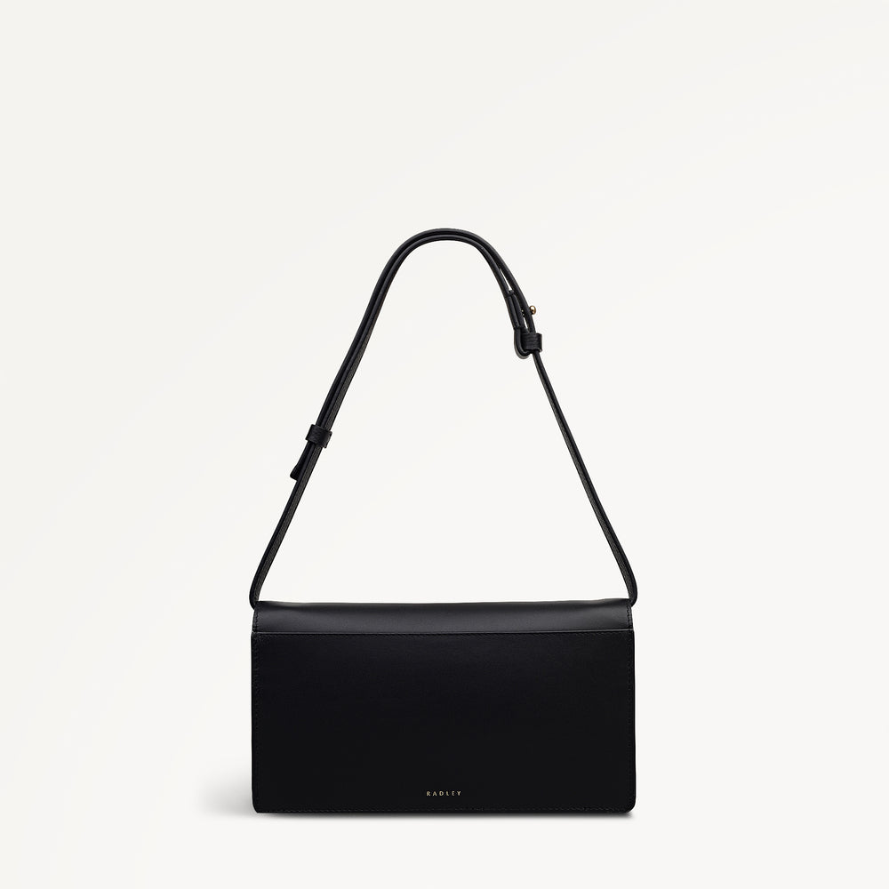 The Christina Mini Flapover Shoulder Black - 113054