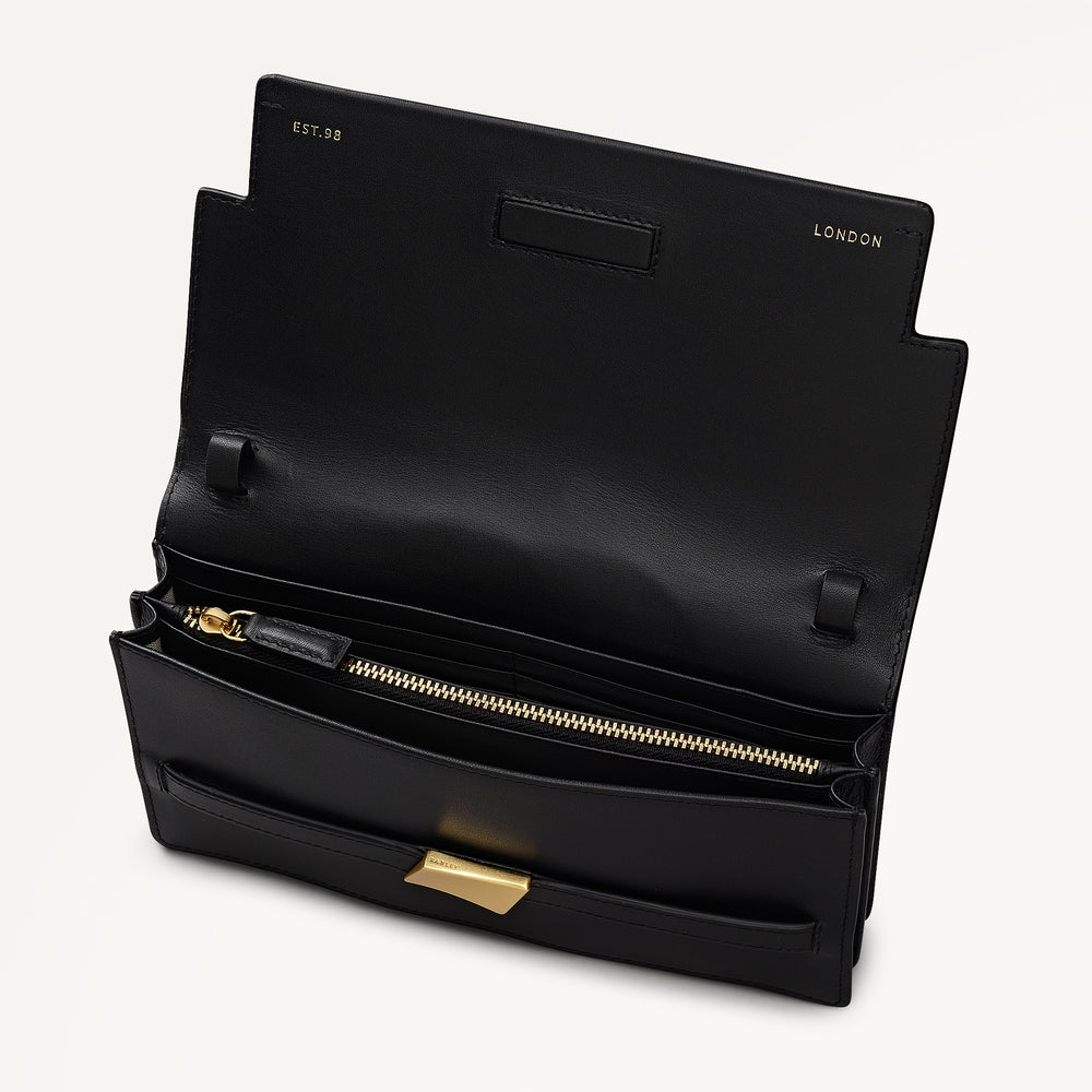 The Christina Mini Flapover Shoulder Black - 113054