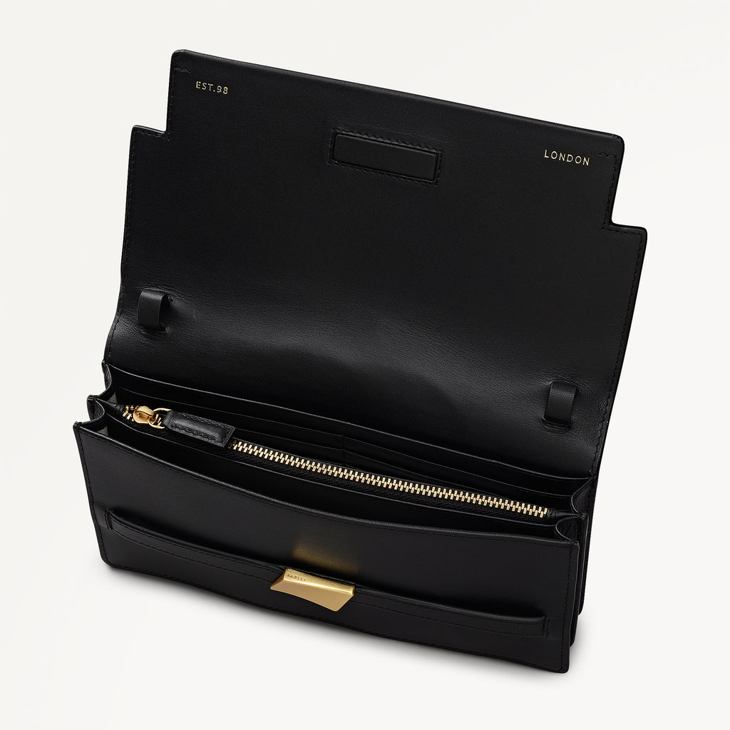 The Christina Mini Flapover Shoulder Black - 113054