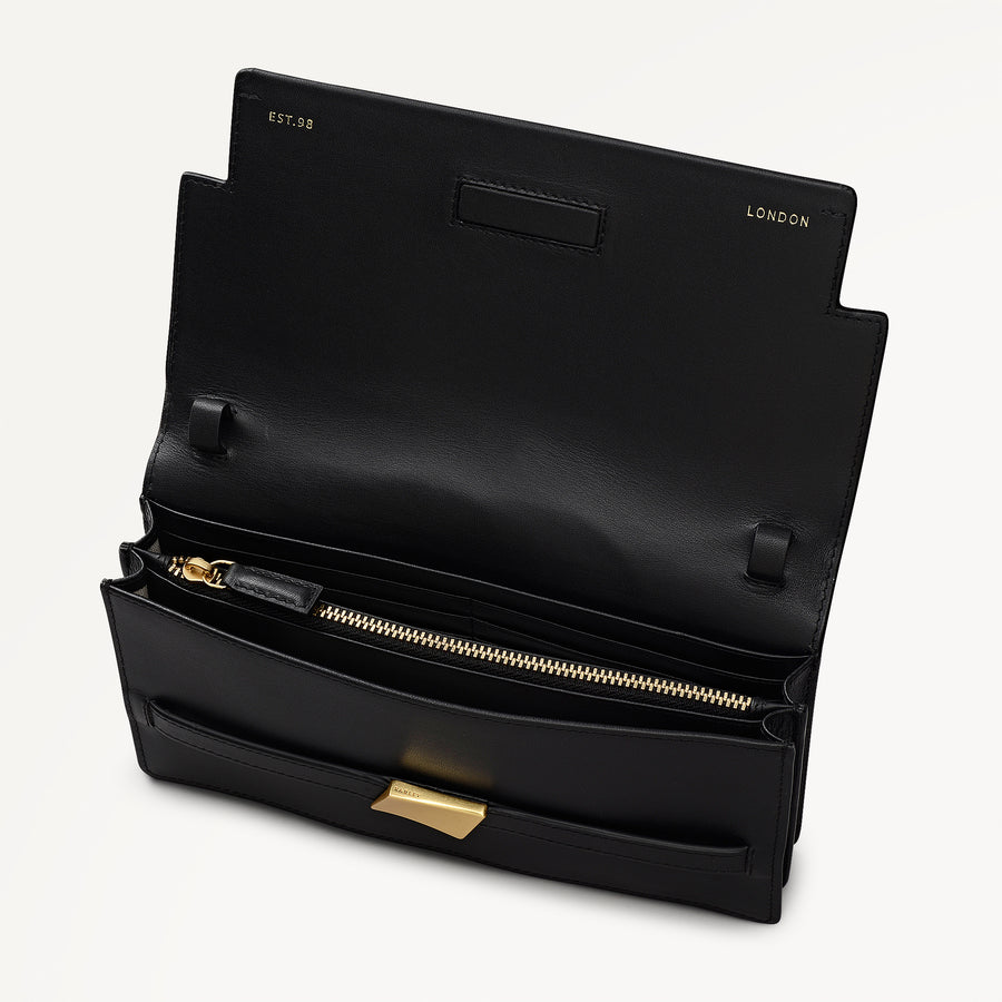 The Christina Mini Flapover Shoulder Black - 113054