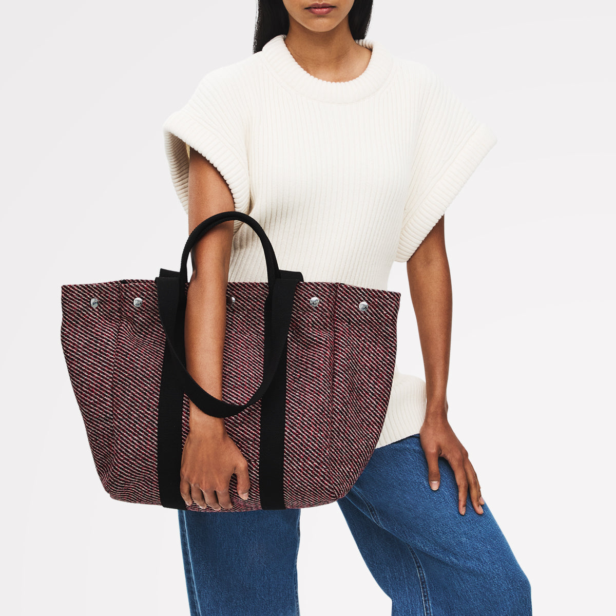 Hadleigh Place Large Open Top Tote Dark Cherry - 113059