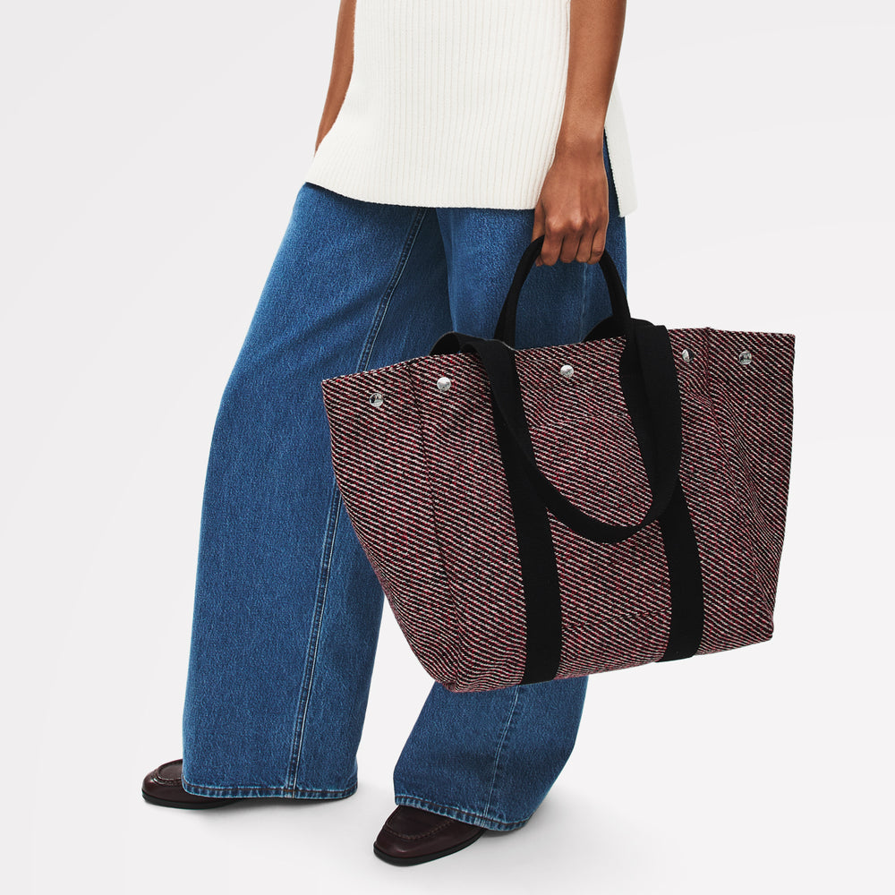 Hadleigh Place Large Open Top Tote Dark Cherry - 113059