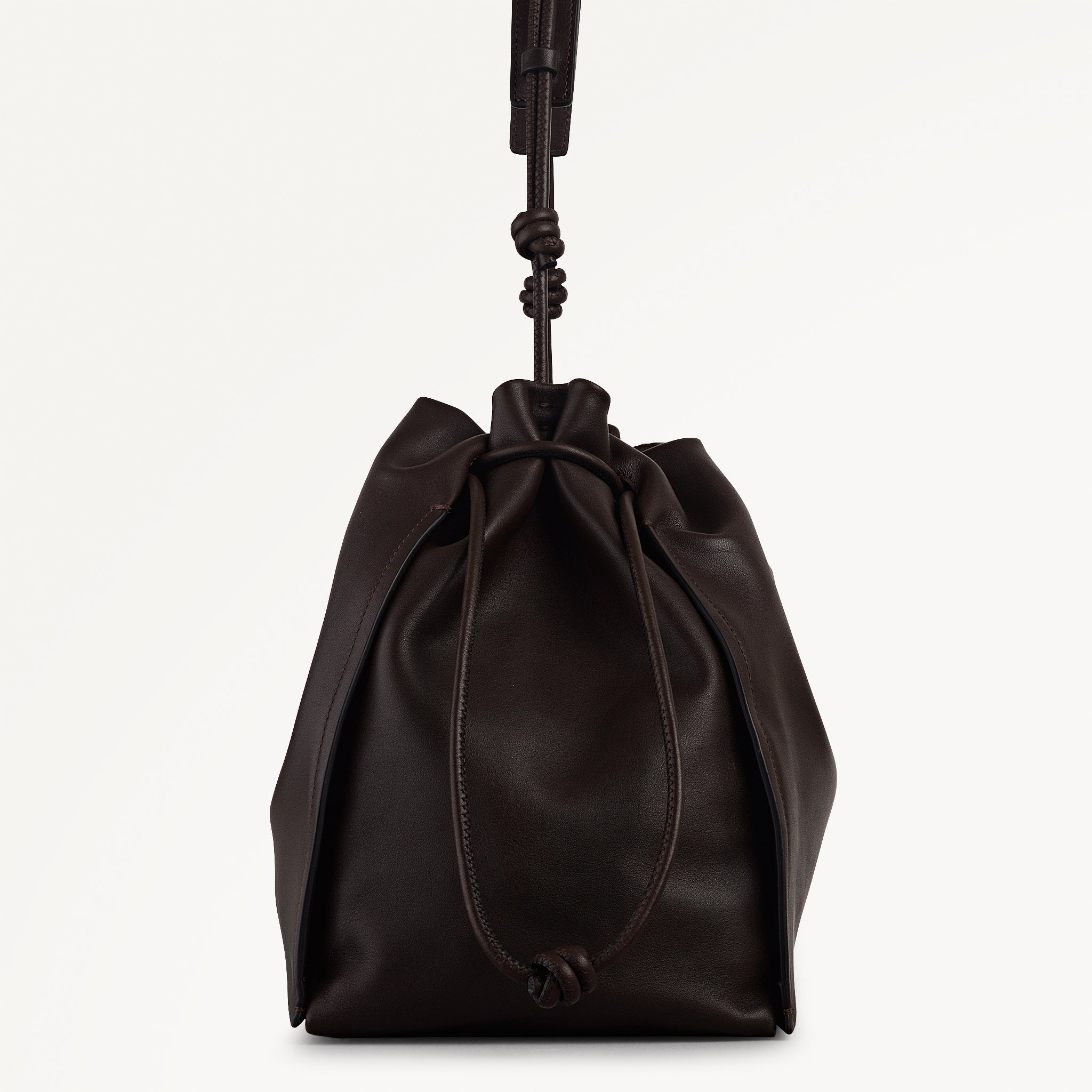 The Roxburgh Large Drawstring Shoulder Dark Oak - 113067