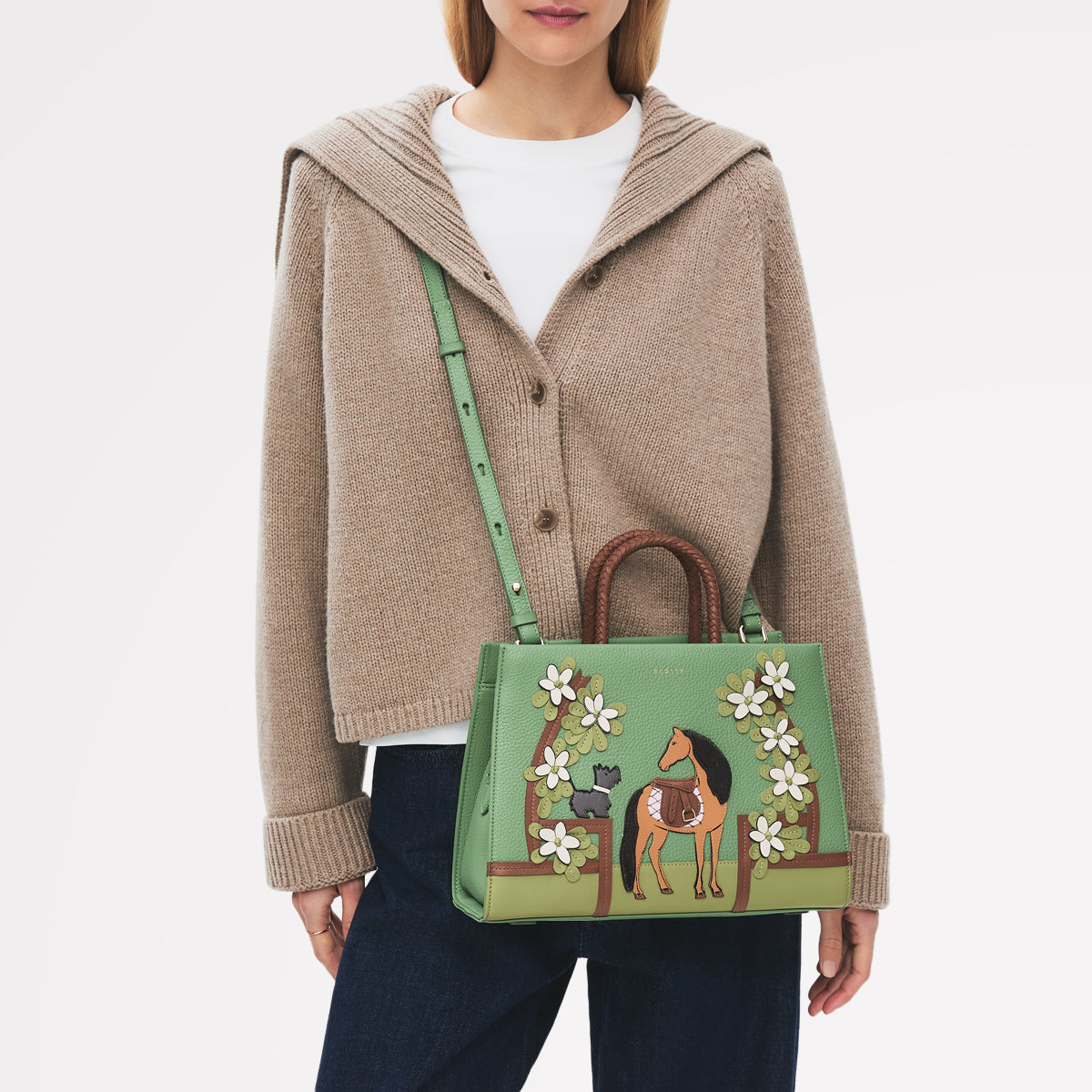 Lunar New Year - SS26 Medium Ziptop Satchel Pistachio - 113078