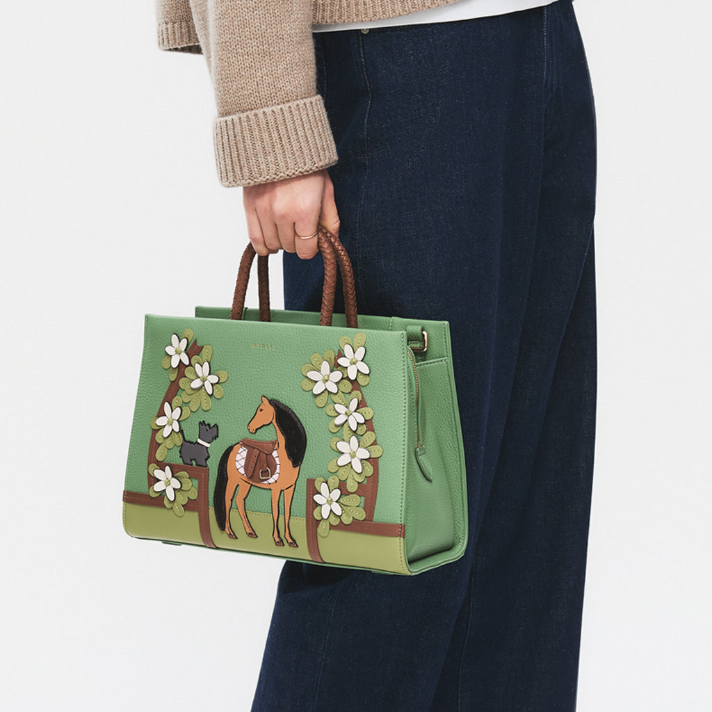 Lunar New Year - SS26 Medium Ziptop Satchel Pistachio - 113078
