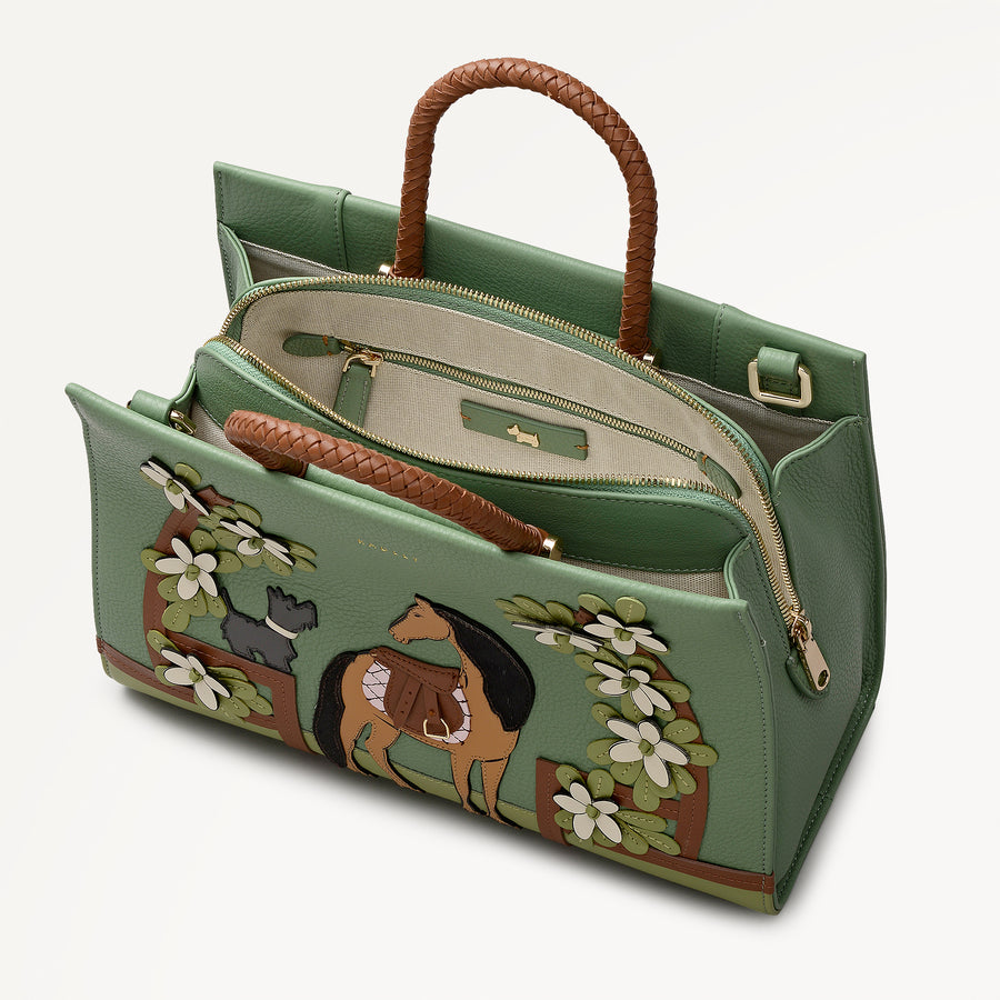 Lunar New Year - SS26 Medium Ziptop Satchel Pistachio - 113078