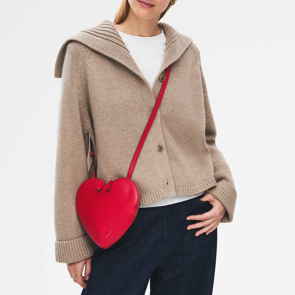 Heart Street Medium Ziptop Cross Body Poinsettia - 113080