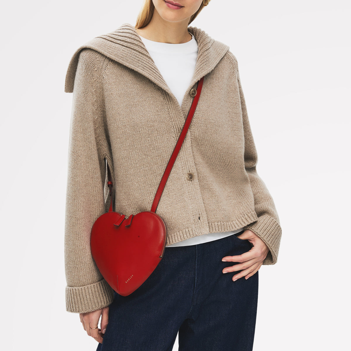 Heart Street Medium Ziptop Cross Body Poinsettia - 113080