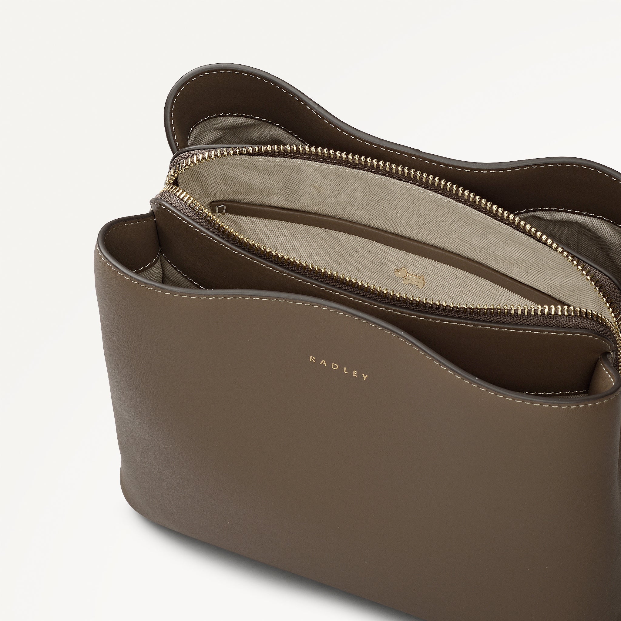 Coffee Medium Compartment Cross Body Bag | Dukes Place SS26