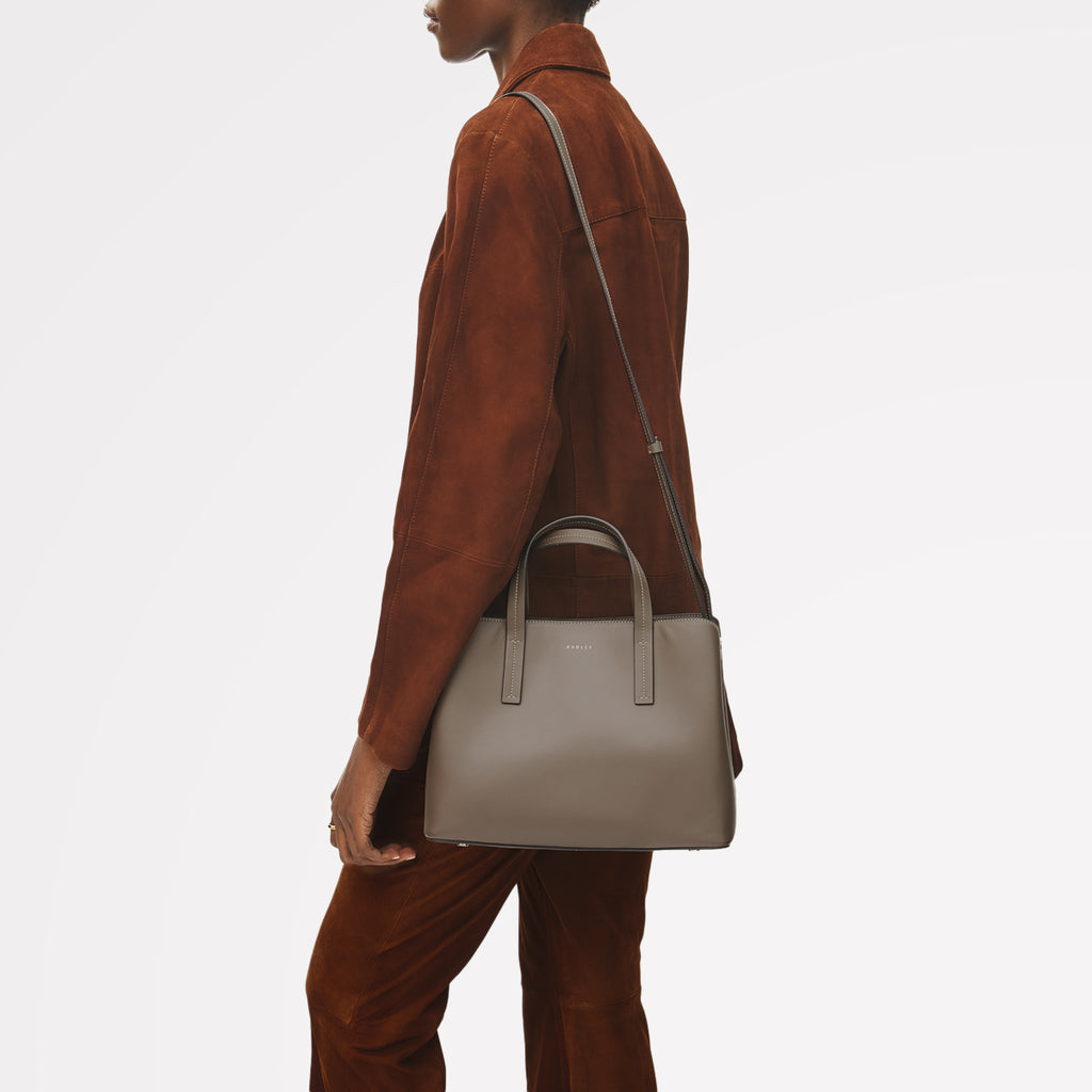 Dukes Place Medium Ziptop Satchel Coffee - 113084