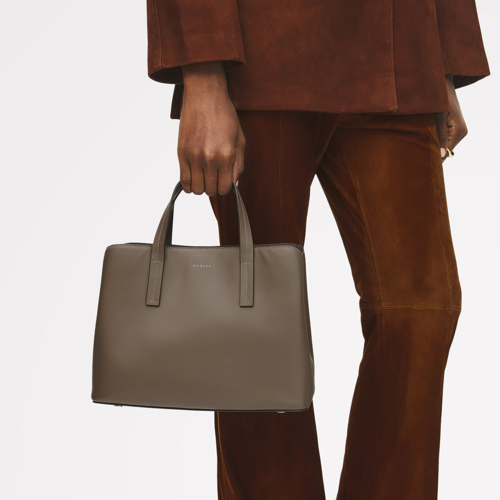 Dukes Place Medium Ziptop Satchel Coffee - 113084