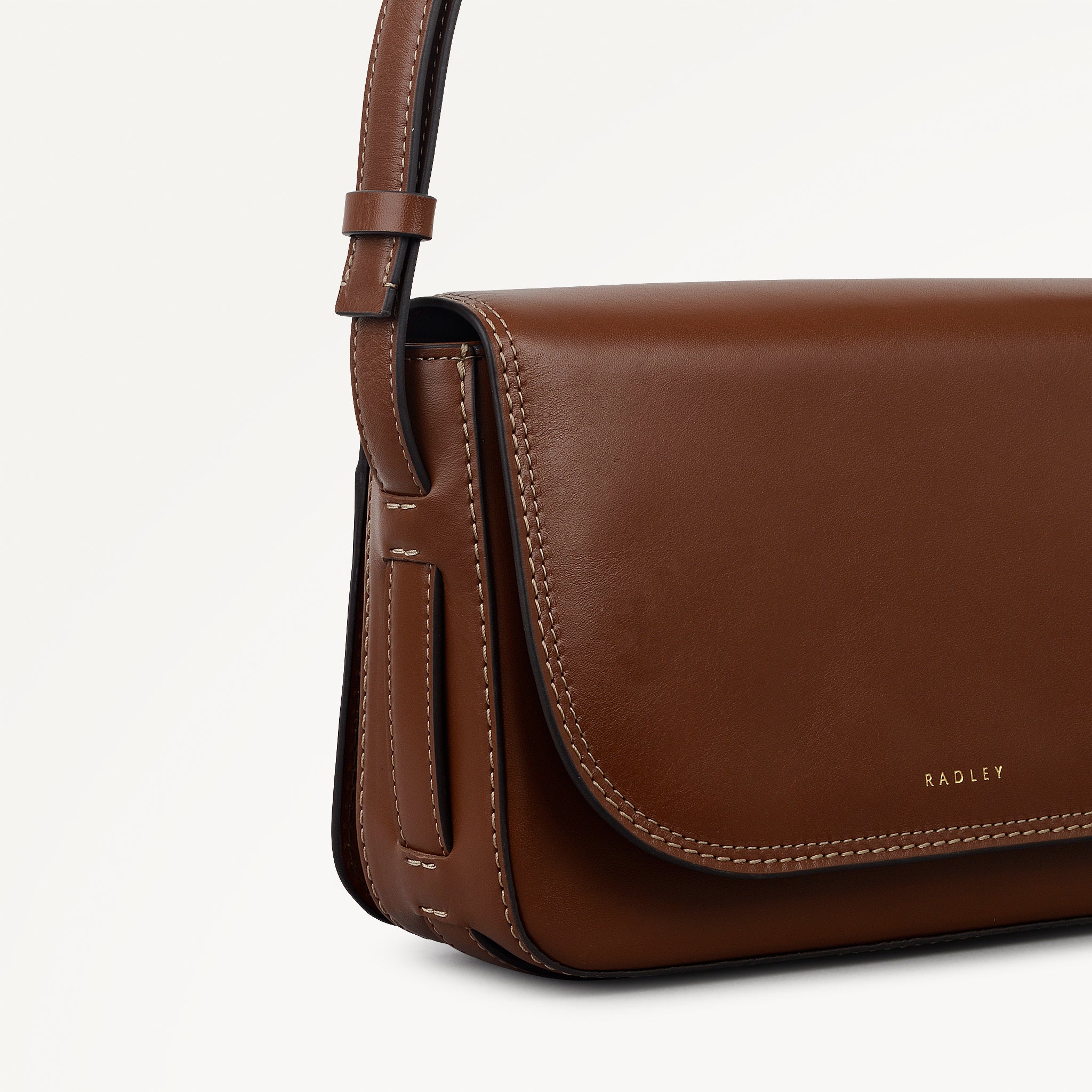 Cognac Small Flapover Cross Body Bag | Pocket Street SS26 | Radley