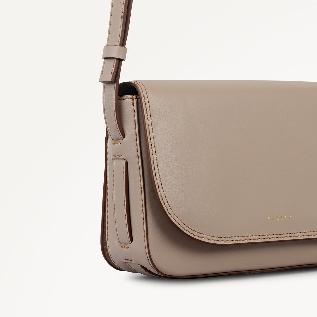 Pocket Street Small Flapover Cross Body Porcini - 113088
