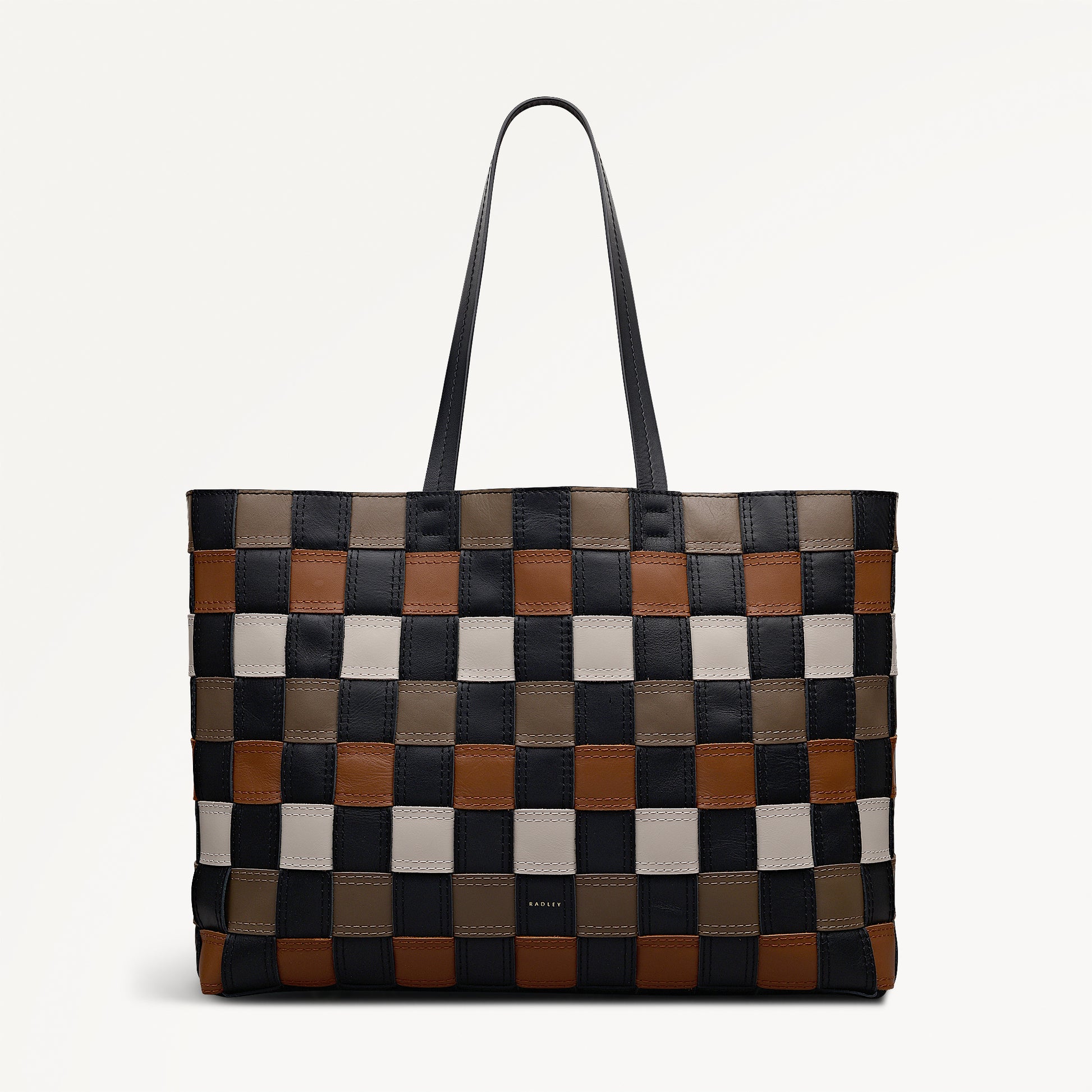 The Abbey - Patchwork Extra Large Open Top Tote Black - 113093