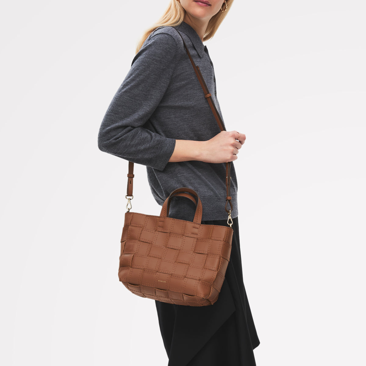 The Abbey Small Open Top Grab Cognac - 113095