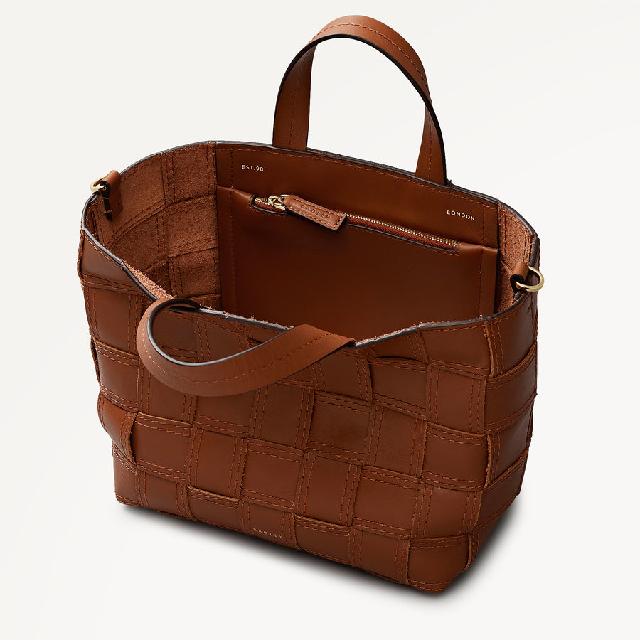 The Abbey Small Open Top Grab Cognac - 113095