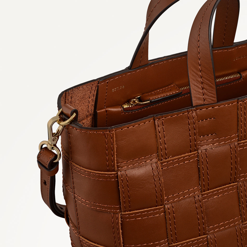 The Abbey Small Open Top Grab Cognac - 113095