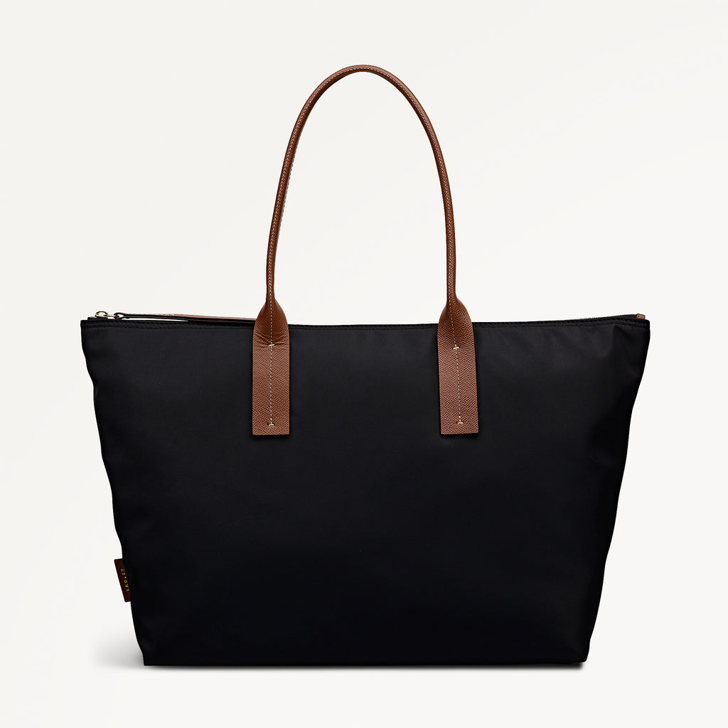 THE TOWNLEY LARGE ZIPTOP TOTE BLACK - 113103