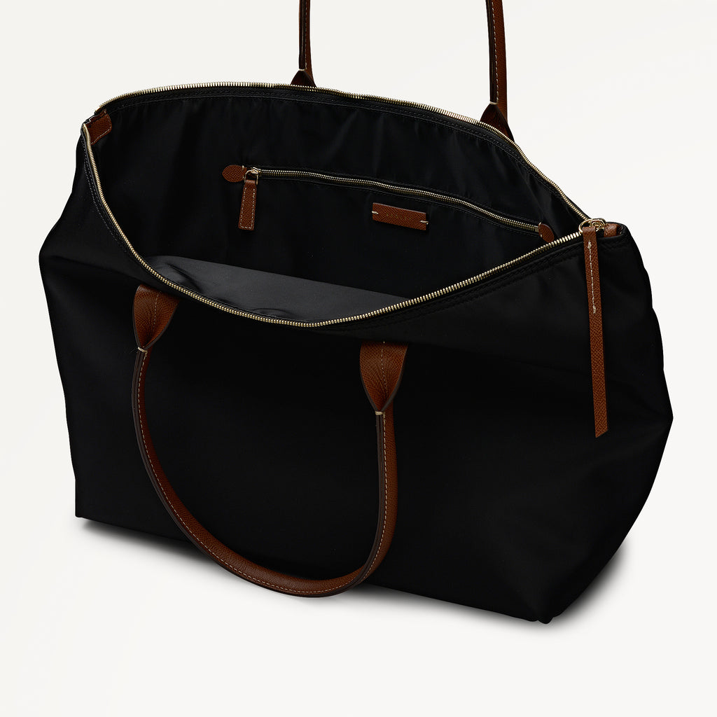 THE TOWNLEY LARGE ZIPTOP TOTE BLACK - 113103